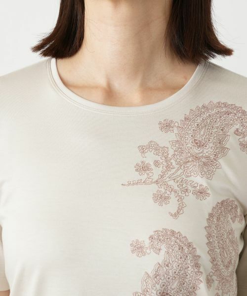 Leilian / レリアン Tシャツ | ペイズリー刺繍カットソー【ROCHAS Premiere】 | 詳細13