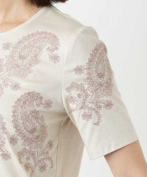 Leilian / レリアン Tシャツ | ペイズリー刺繍カットソー【ROCHAS Premiere】 | 詳細15