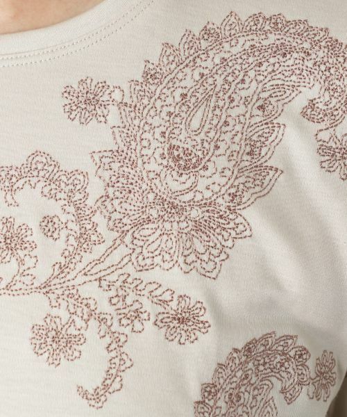 Leilian / レリアン Tシャツ | ペイズリー刺繍カットソー【ROCHAS Premiere】 | 詳細17