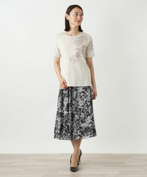 Leilian / レリアン Tシャツ | ペイズリー刺繍カットソー【ROCHAS Premiere】 | 詳細7