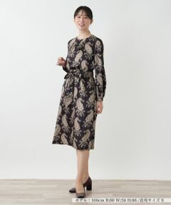 Leilian / レリアン ドレス | ペイズリーフレアワンピース【ROCHAS Premiere】