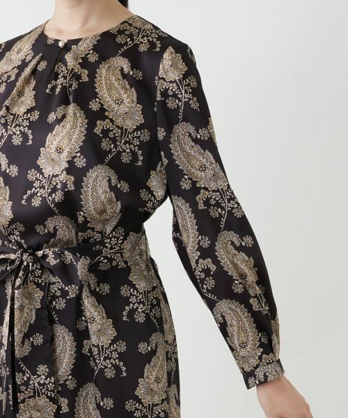 Leilian / レリアン ドレス | ペイズリーフレアワンピース【ROCHAS Premiere】 | 詳細10