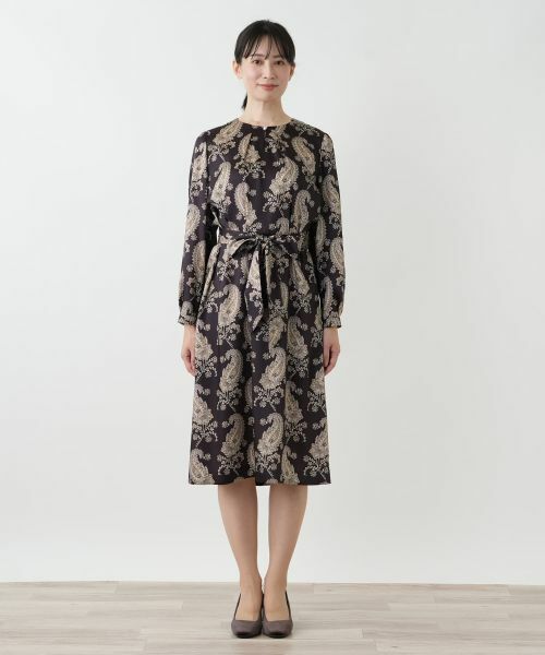 Leilian / レリアン ドレス | ペイズリーフレアワンピース【ROCHAS Premiere】 | 詳細5