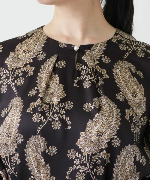 Leilian / レリアン ドレス | ペイズリーフレアワンピース【ROCHAS Premiere】 | 詳細8