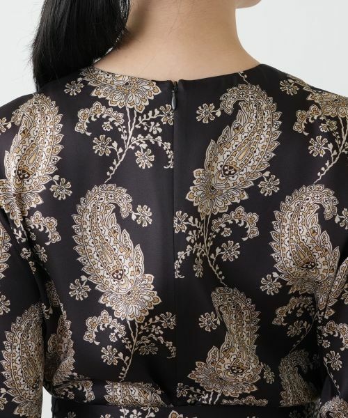 Leilian / レリアン ドレス | ペイズリーフレアワンピース【ROCHAS Premiere】 | 詳細9