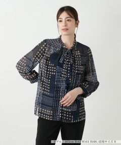 Leilian / レリアン シャツ・ブラウス | ボウタイドットブラウス【ROCHAS Premiere】