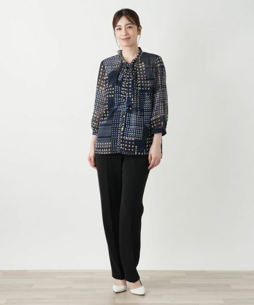 Leilian / レリアン シャツ・ブラウス | ボウタイドットブラウス【ROCHAS Premiere】 | 詳細1