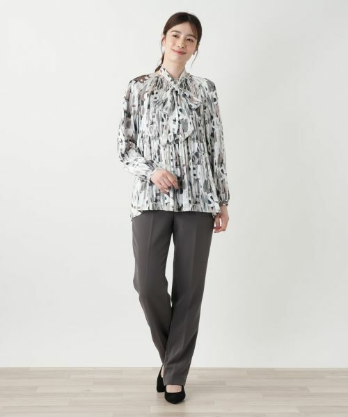 Leilian / レリアン シャツ・ブラウス | プリントボウタイブラウス【ROCHAS Premiere】 | 詳細1