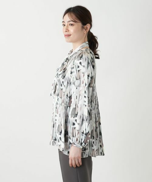 Leilian / レリアン シャツ・ブラウス | プリントボウタイブラウス【ROCHAS Premiere】 | 詳細6
