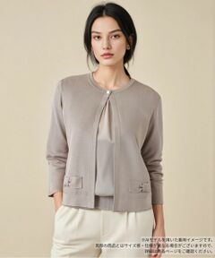 Leilian / レリアン カーディガン・ボレロ | ラメニットカーディガン