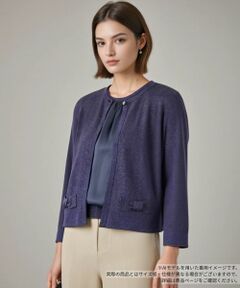 Leilian / レリアン カーディガン・ボレロ | ラメニットカーディガン