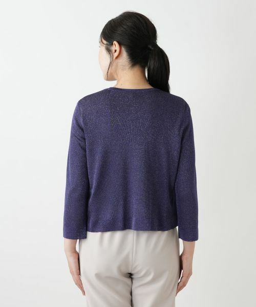 Leilian / レリアン カーディガン・ボレロ | ラメニットカーディガン | 詳細12