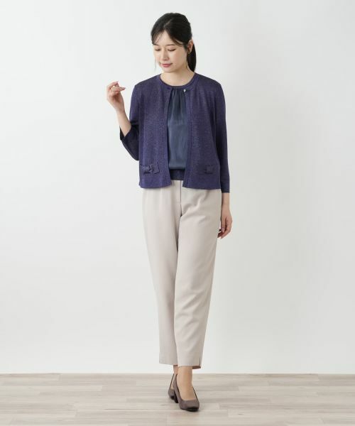 Leilian / レリアン カーディガン・ボレロ | ラメニットカーディガン | 詳細7