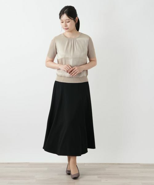 Leilian / レリアン ニット・セーター | 異素材切替ラメニット | 詳細1