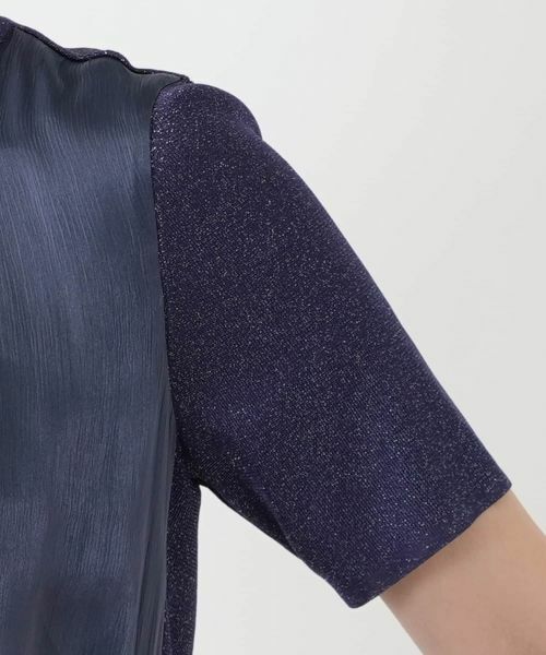 Leilian / レリアン ニット・セーター | 異素材切替ラメニット | 詳細15