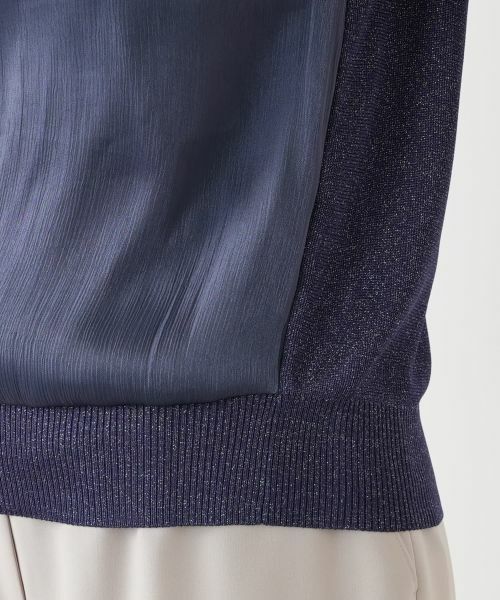 Leilian / レリアン ニット・セーター | 異素材切替ラメニット | 詳細16