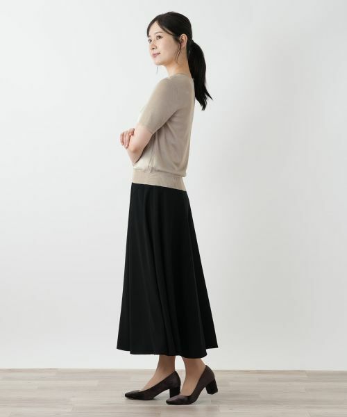 Leilian / レリアン ニット・セーター | 異素材切替ラメニット | 詳細2