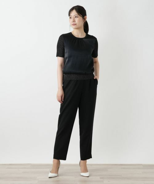 Leilian / レリアン ニット・セーター | 異素材切替ラメニット | 詳細4