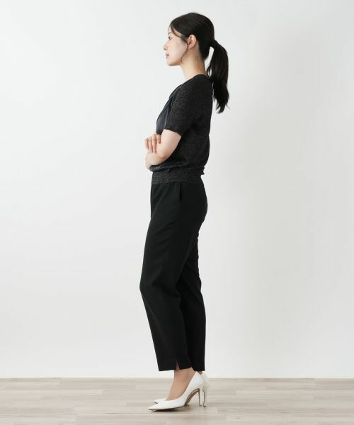 Leilian / レリアン ニット・セーター | 異素材切替ラメニット | 詳細5