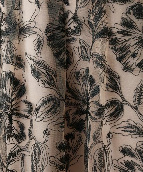 Leilian / レリアン ミニ・ひざ丈スカート | ボタニカル柄シアースカート | 詳細11