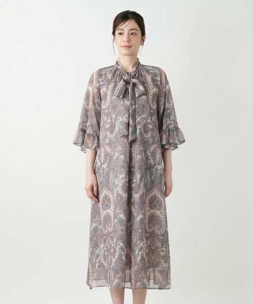 Leilian / レリアン ドレス | ペイズリー柄フレアワンピース | 詳細8