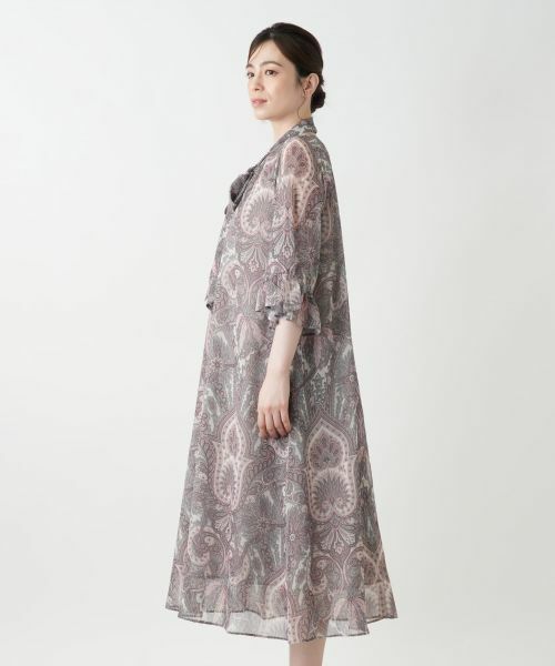 Leilian / レリアン ドレス | ペイズリー柄フレアワンピース | 詳細9