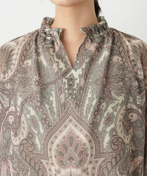 Leilian / レリアン シャツ・ブラウス | ペイズリー柄スキッパーブラウス | 詳細10