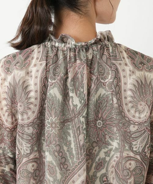 Leilian / レリアン シャツ・ブラウス | ペイズリー柄スキッパーブラウス | 詳細11