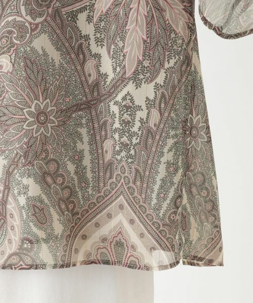 Leilian / レリアン シャツ・ブラウス | ペイズリー柄スキッパーブラウス | 詳細13