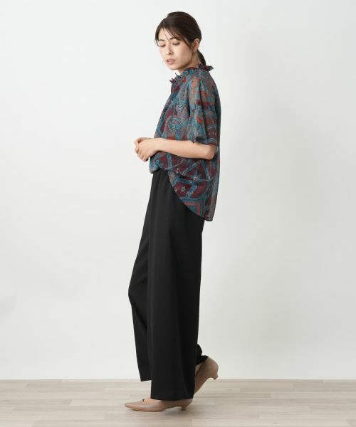 Leilian / レリアン シャツ・ブラウス | ペイズリー柄スキッパーブラウス | 詳細17