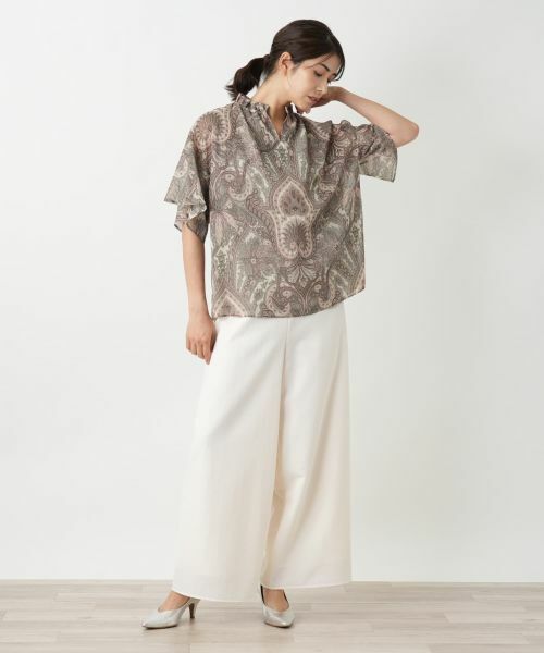Leilian / レリアン シャツ・ブラウス | ペイズリー柄スキッパーブラウス | 詳細19