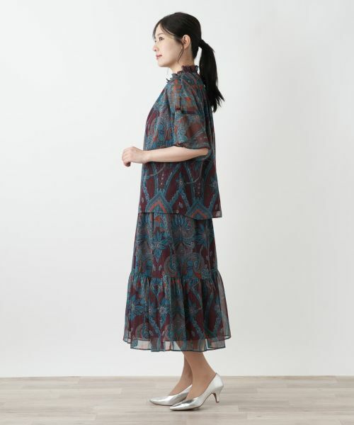 Leilian / レリアン シャツ・ブラウス | ペイズリー柄スキッパーブラウス | 詳細2