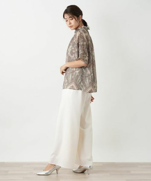 Leilian / レリアン シャツ・ブラウス | ペイズリー柄スキッパーブラウス | 詳細20