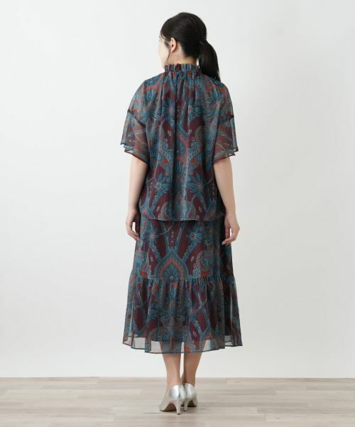 Leilian / レリアン シャツ・ブラウス | ペイズリー柄スキッパーブラウス | 詳細3