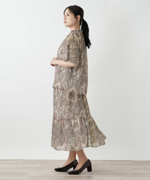 Leilian / レリアン シャツ・ブラウス | ペイズリー柄スキッパーブラウス | 詳細5