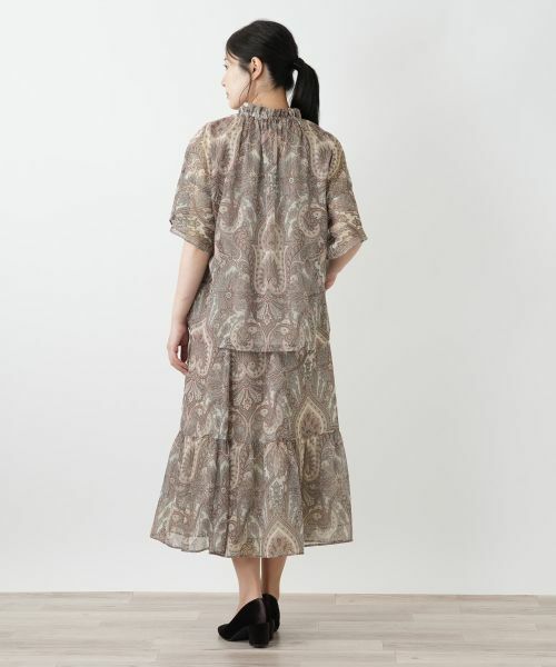 Leilian / レリアン シャツ・ブラウス | ペイズリー柄スキッパーブラウス | 詳細6