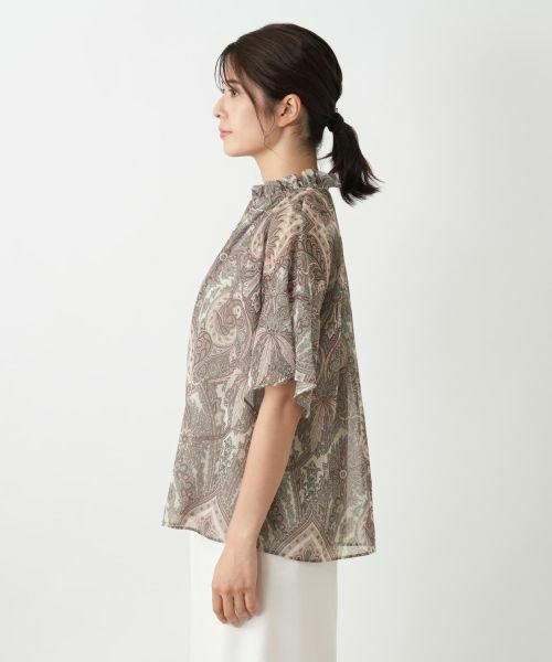 Leilian / レリアン シャツ・ブラウス | ペイズリー柄スキッパーブラウス | 詳細8