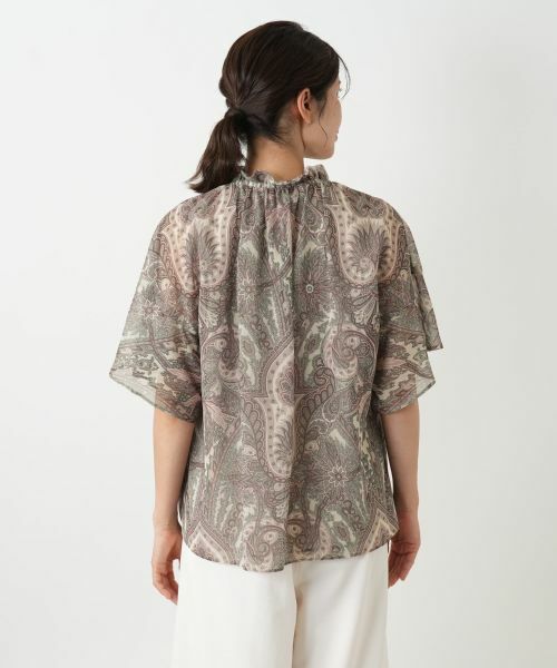 Leilian / レリアン シャツ・ブラウス | ペイズリー柄スキッパーブラウス | 詳細9