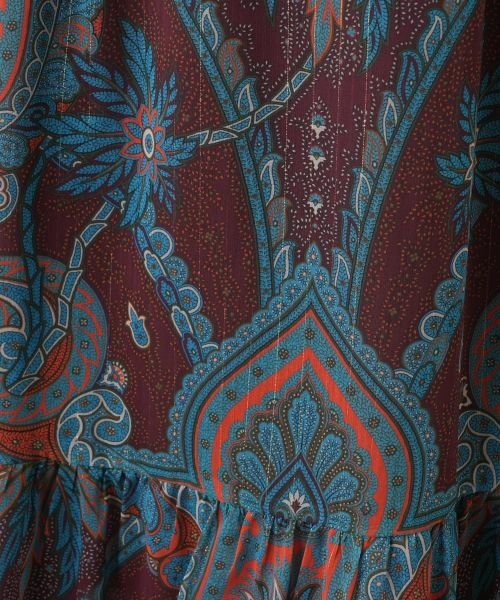 Leilian / レリアン ミニ・ひざ丈スカート | ペイズリー柄ティアードスカート | 詳細14