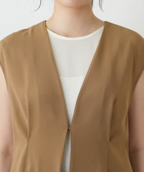Leilian / レリアン テーラードジャケット | Vネックベスト | 詳細10