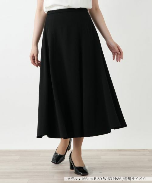 Leilian/レリアン フレアロングスカート ブラック 11(L)