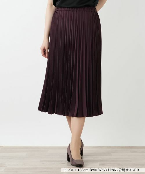 Leilian/レリアン プリーツスカート ボルドー 11(L) Leilian/レリアン プリーツスカート ボルドー 11(L)