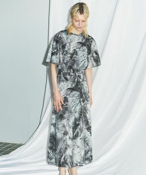 Leilian/レリアン プリントワンピース アッシュグレー 11(L) Leilian/レリアン プリントワンピース アッシュグレー 11(L)