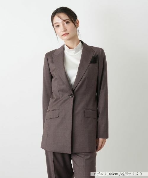 Leilian / レリアン テーラードジャケット | ブレザー(ブラウン)