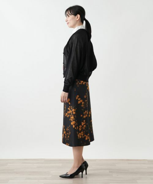 Leilian / レリアン ミニ・ひざ丈スカート | 花柄プリントスカート【Leilian WHITE LABEL】 | 詳細2