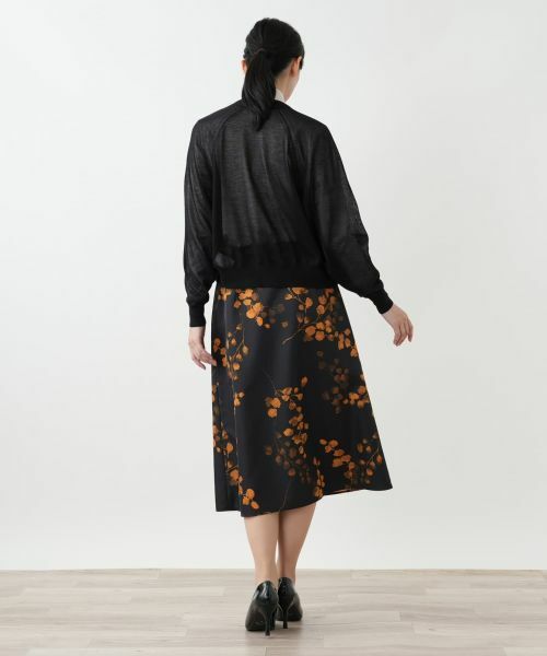 Leilian / レリアン ミニ・ひざ丈スカート | 花柄プリントスカート【Leilian WHITE LABEL】 | 詳細3