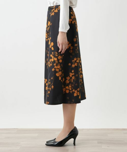 Leilian / レリアン ミニ・ひざ丈スカート | 花柄プリントスカート【Leilian WHITE LABEL】 | 詳細5