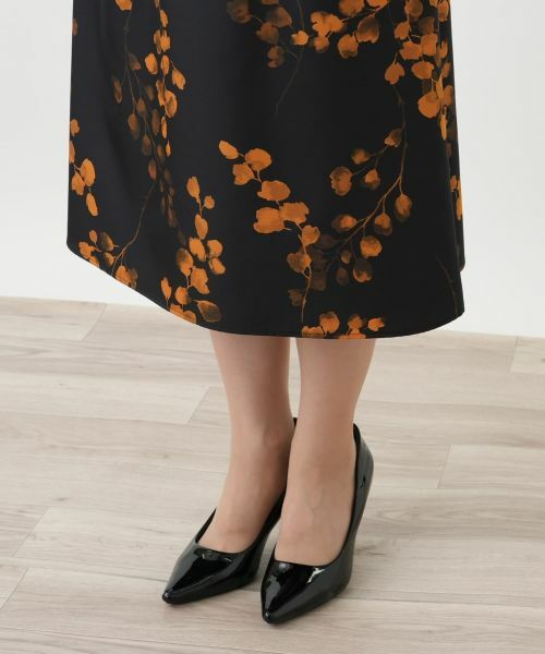 Leilian / レリアン ミニ・ひざ丈スカート | 花柄プリントスカート【Leilian WHITE LABEL】 | 詳細9