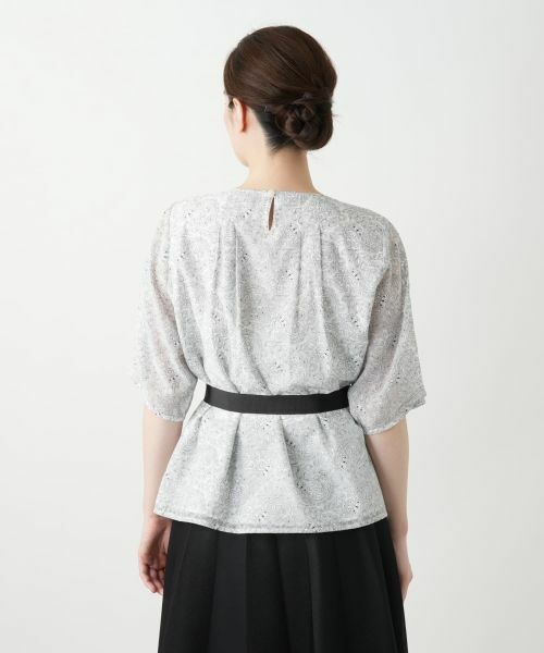 Leilian / レリアン シャツ・ブラウス | ボタニカル柄リボンブラウス | 詳細7