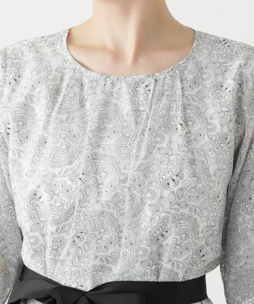 Leilian / レリアン シャツ・ブラウス | ボタニカル柄リボンブラウス | 詳細8